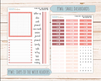FEBRUARY 2026 Stickers for the Large Scout Planner (formerly Portrait Planner). For Laurel Denise Planners "Sweet Valentine" ||PT
