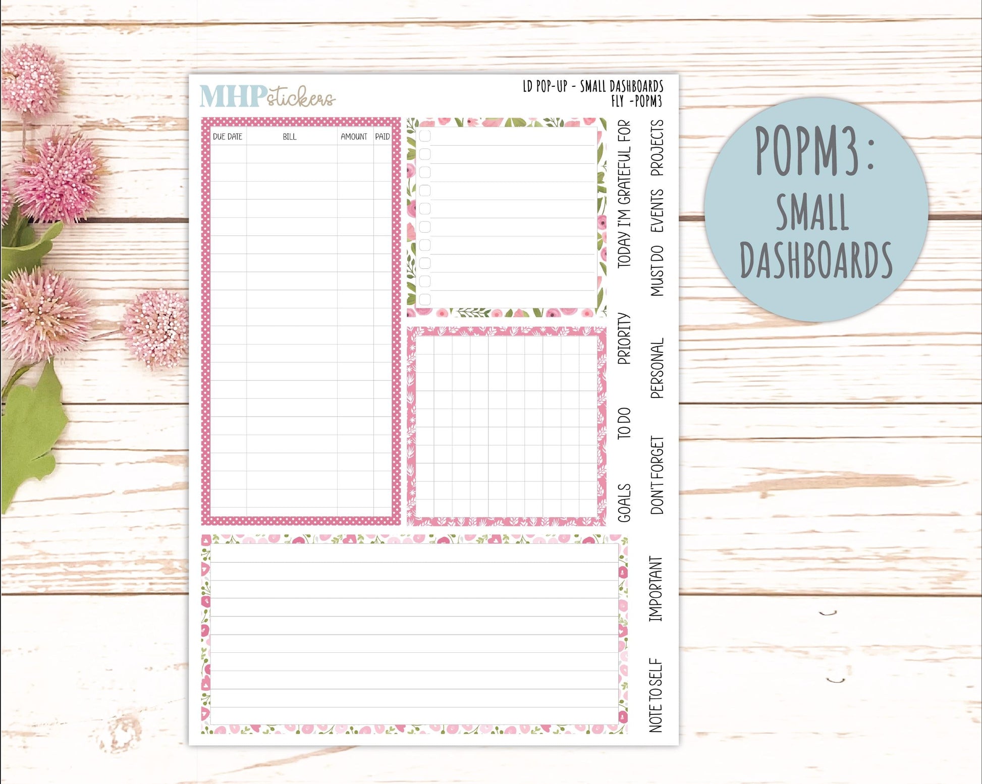 FEBRUARY 2026 Stickers for The Jo, Laurel Denise Planner (Formerly Pop-Up Planner) "Fly" || POP