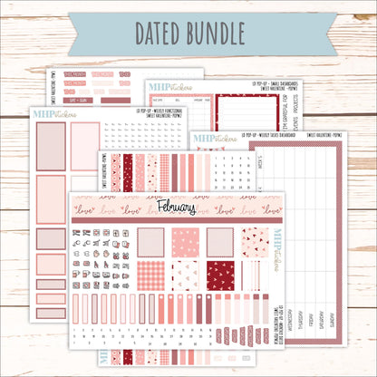 FEBRUARY 2026 Stickers for The Jo, Laurel Denise Planner (Formerly Pop-Up Planner) "Sweet Valentine" || POP