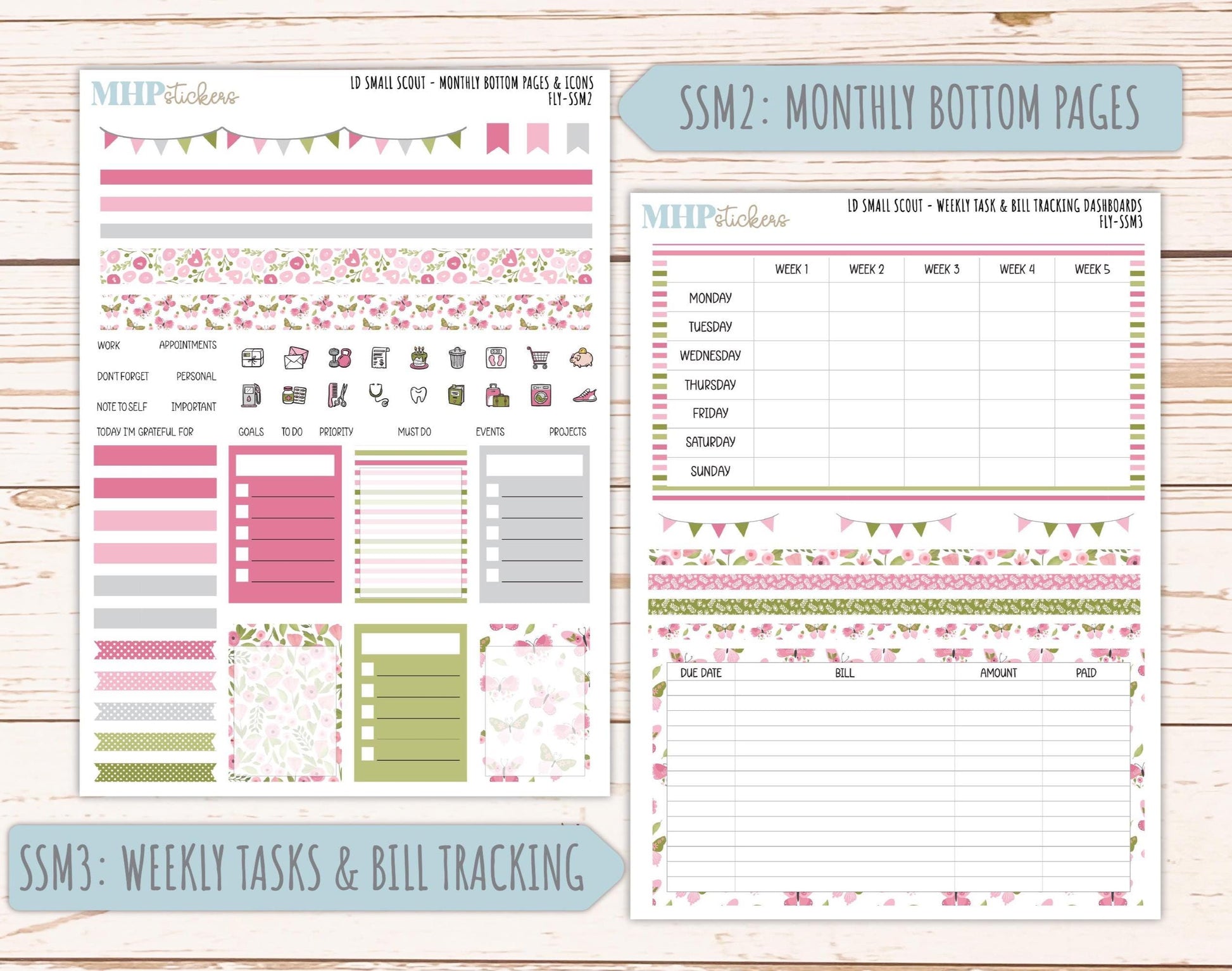 FEBRUARY 2026 Stickers for the Small Scout Planner. For Laurel Denise Planners. "Fly" ||SS