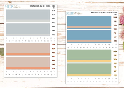 Neutral Color Monthly Headers Set for the Large Rose Laurel Denise Planner (Formerly Project Planner) || LD439