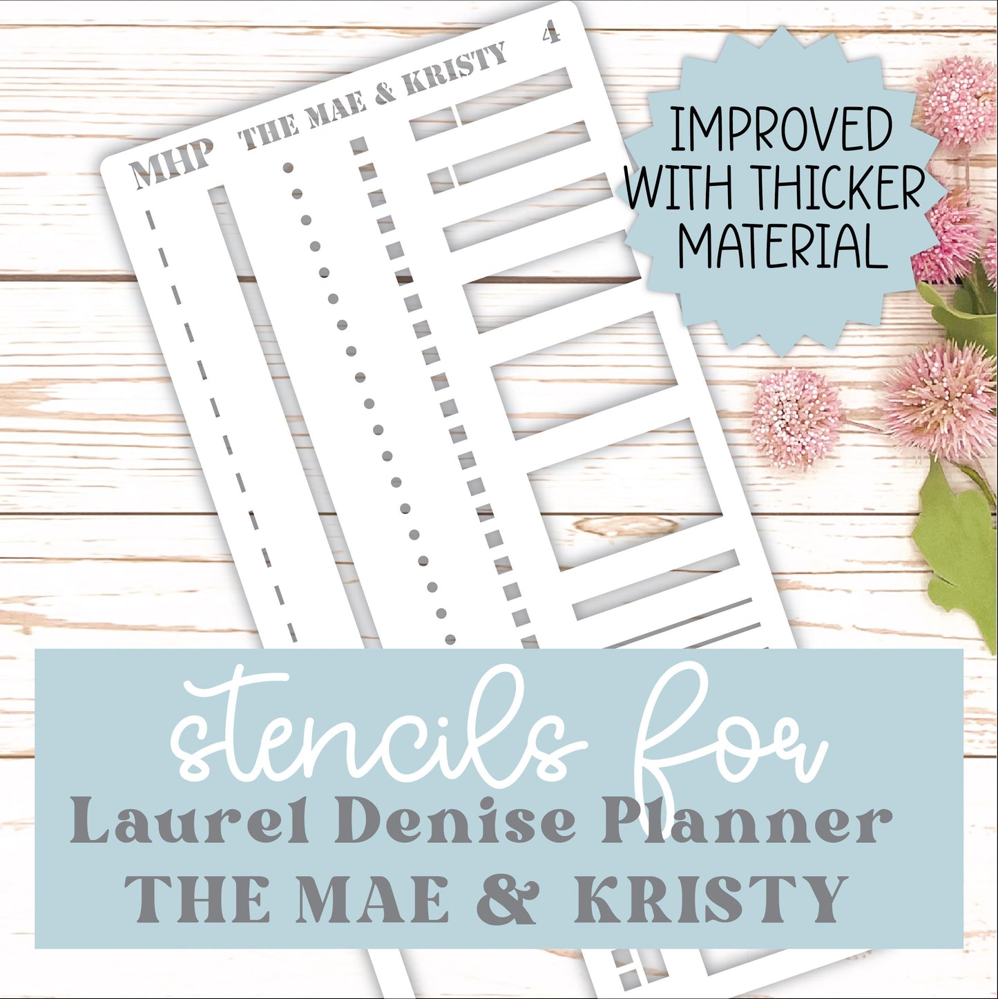 STENCIL #4 for Laurel Denise Planner The Mae & The Kristy (Formerly Book Bound Planner) || STL