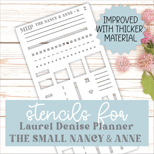 STENCIL #2 for The Small Laurel Denise's Planner The Nancy & The Anne (Formerly Mini Planner) || STL