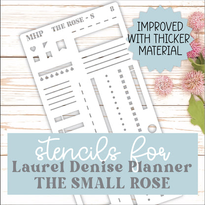 STENCIL #8 for The Small Laurel Denise's Planner The Rose (Formerly Mini Project Planner) || STL