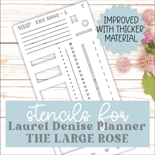 STENCIL #7 for The Large Laurel Denise's Planner The Rose (Formerly Project Planner) || STL