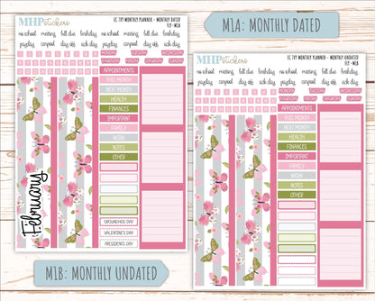 FEBRUARY Monthly Kit for 7x9 Erin Condren Planners. 2026 Collection "Fly" || ECM