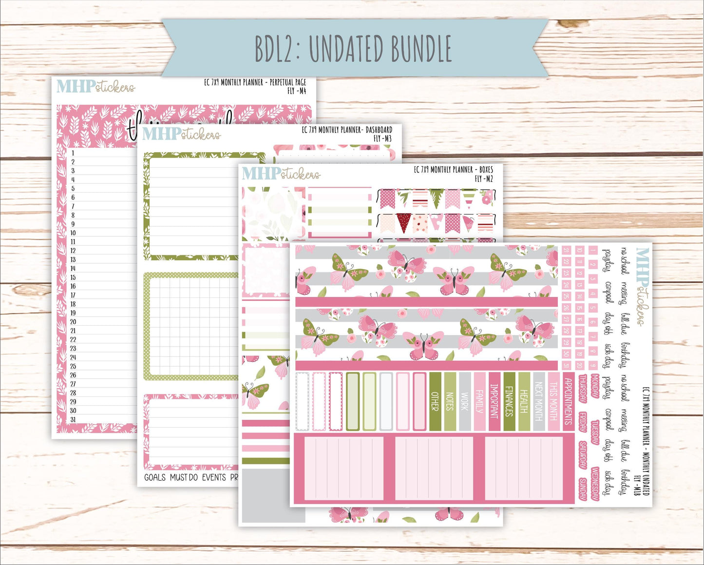 FEBRUARY Monthly Kit for 7x9 Erin Condren Planners. 2026 Collection "Fly" || ECM
