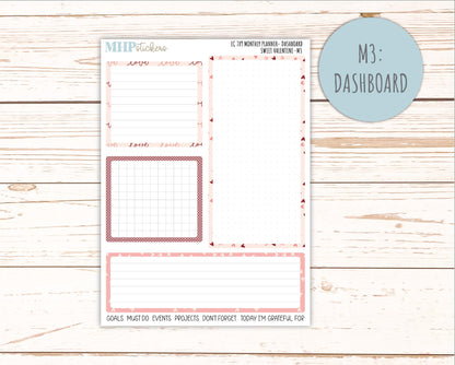 FEBRUARY Monthly Kit for 7x9 Erin Condren Planners. 2026 Collection "Sweet Valentine" || ECM