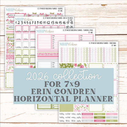 FEBRUARY Weekly Horizontal Planning Kit for 7x9 Erin Condren Planners. 2026 Collection "Fly" || ECWH