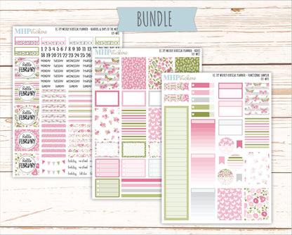 FEBRUARY Weekly Vertical Kits for 7x9 Erin Condren Planners. 2026 Collection "Fly" || ECWV