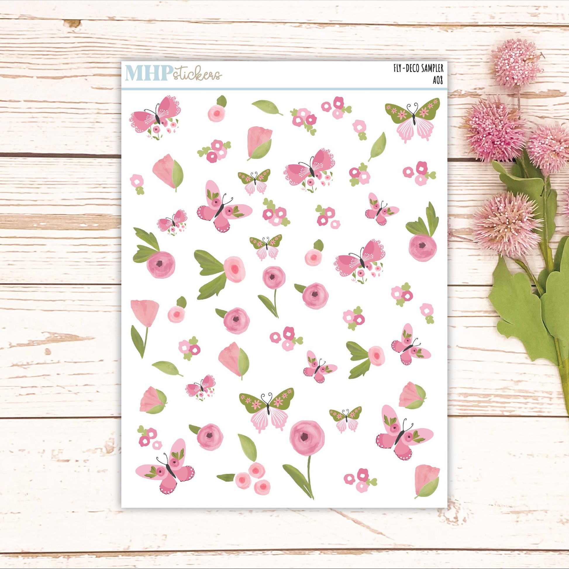 Decorative Planner Stickers "Fly" || AO8-F
