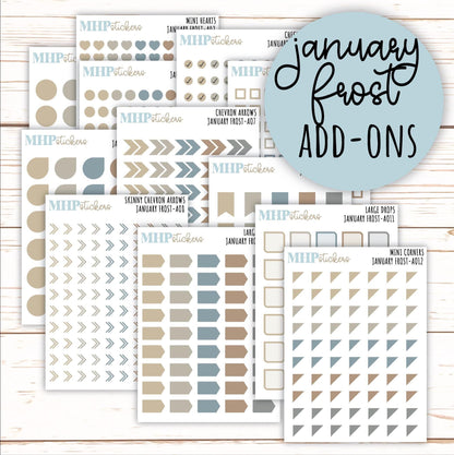 ADD-On's for Monthly Kits "January Frost" || AO-JF