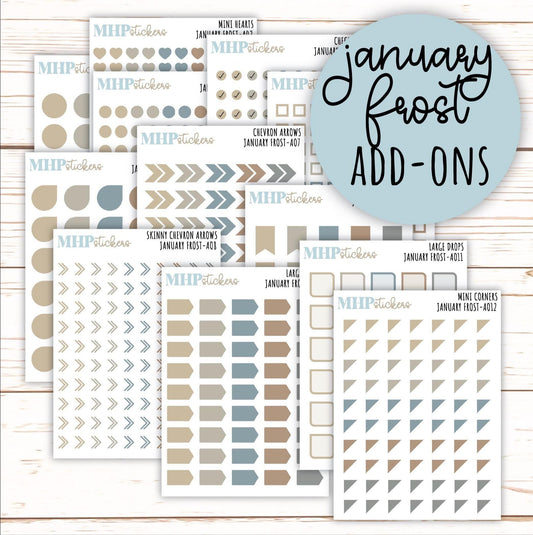 ADD-On's for Monthly Kits "January Frost" || AO-JF