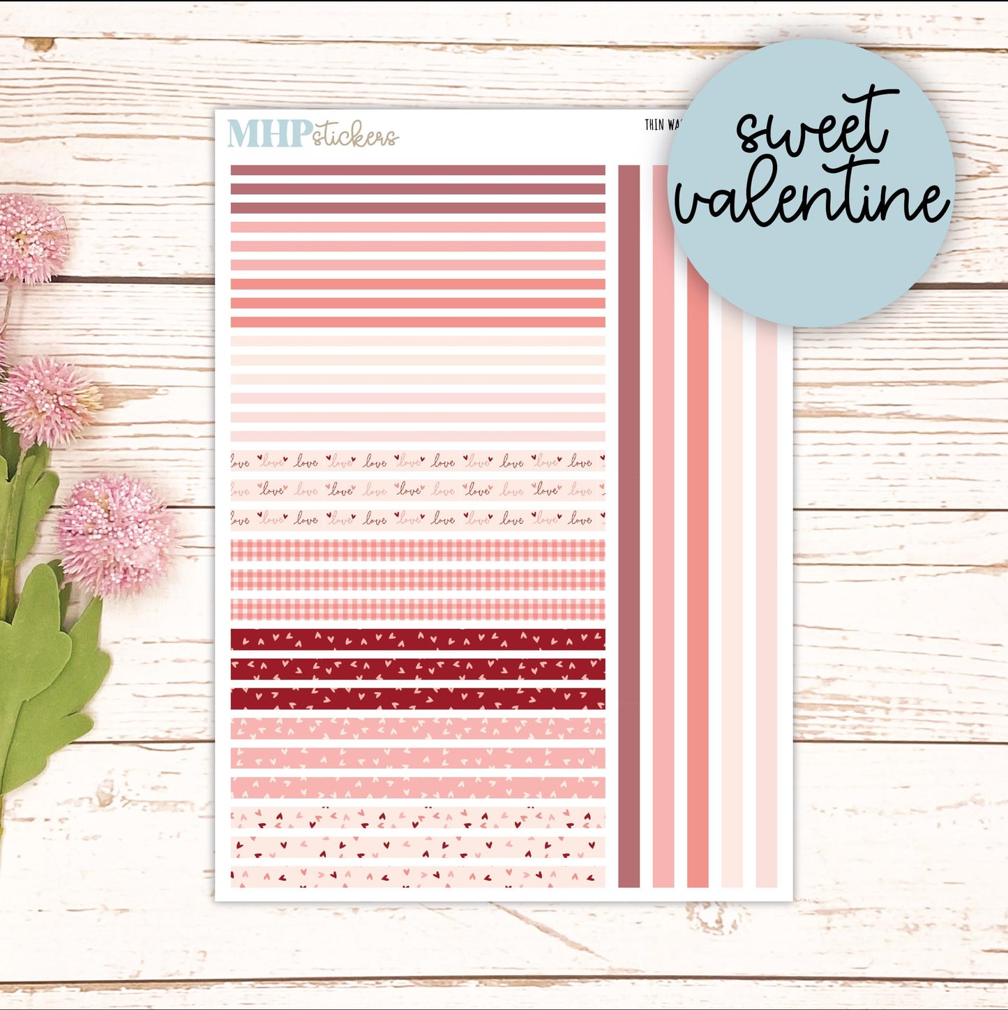Thin Washi for Laurel Denise Planners. Planner Stickers FEBRUARY '26 || LD406