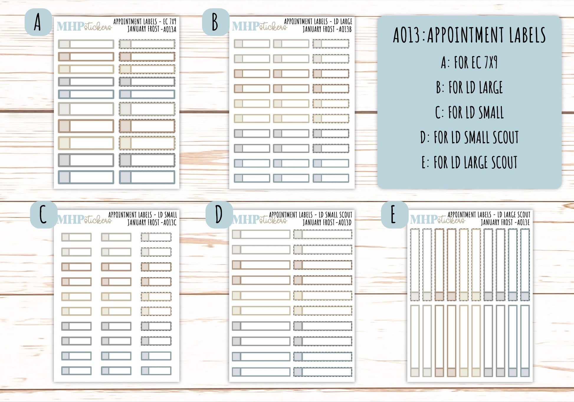 Basic Labels & Habit Trackers. ADD-Ons for Monthly Kits "January Frost" ||AOJF