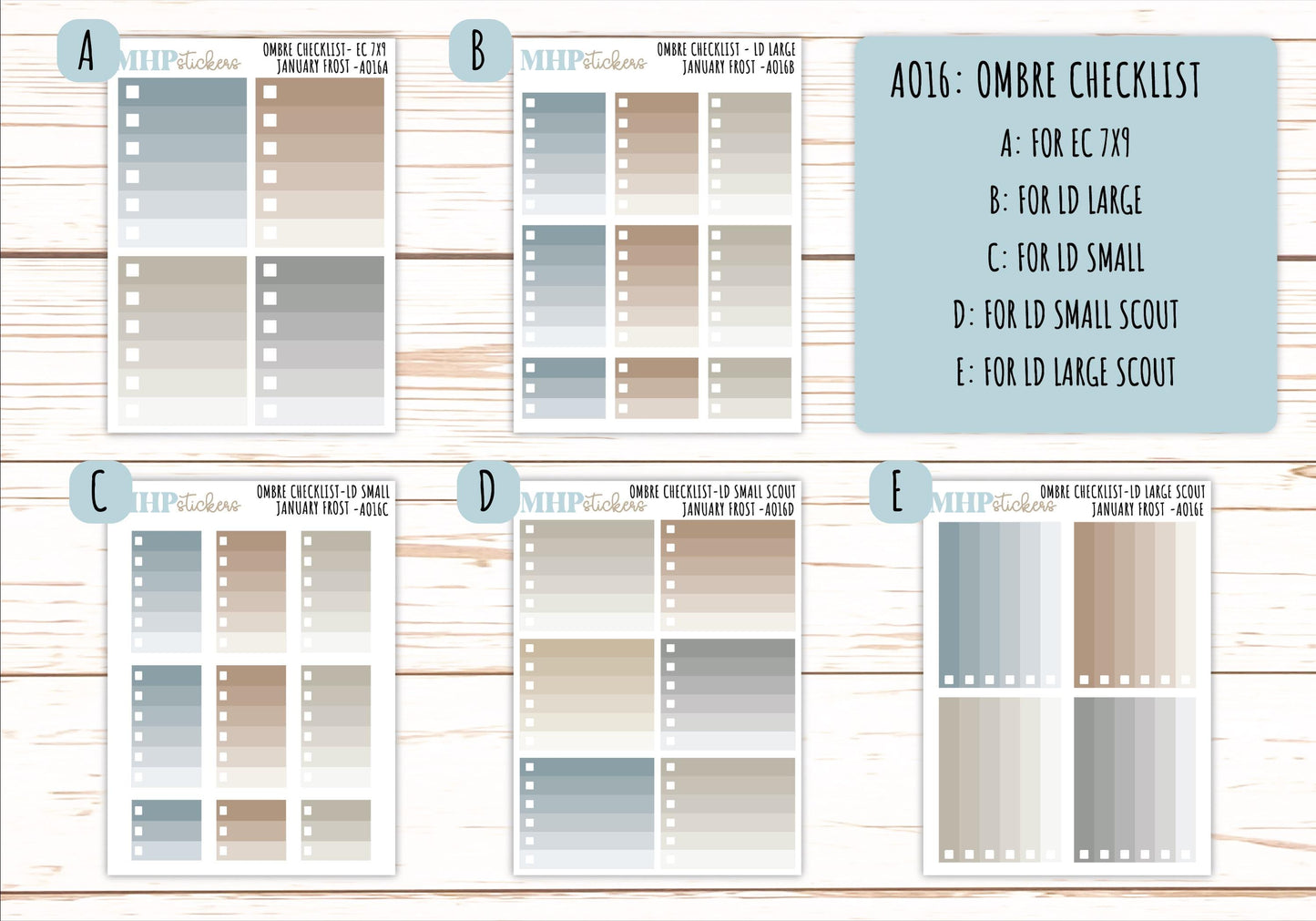 Basic Labels & Habit Trackers. ADD-Ons for Monthly Kits "January Frost" ||AOJF