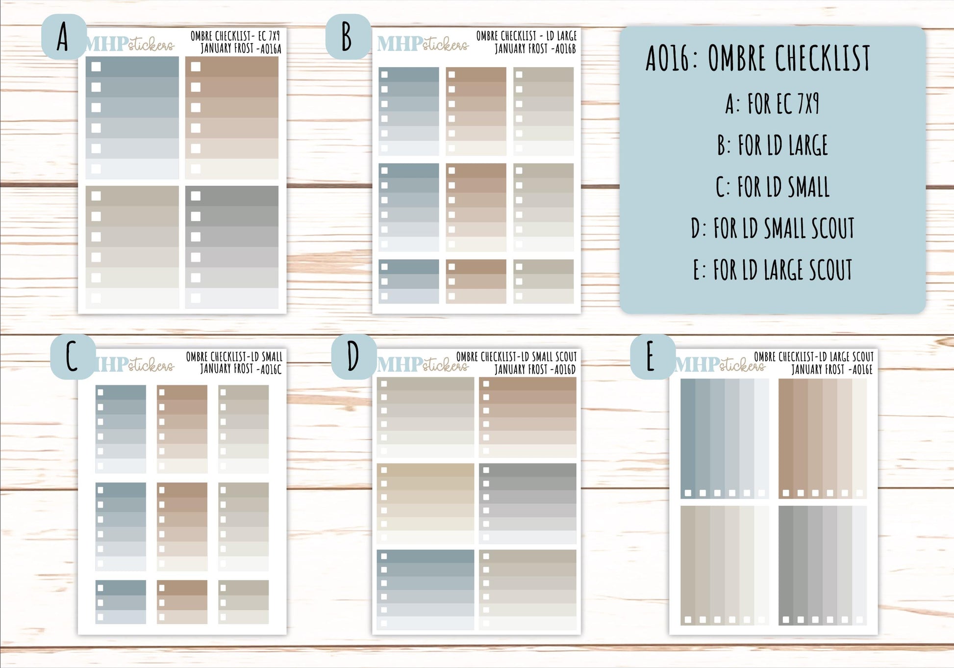Basic Labels & Habit Trackers. ADD-Ons for Monthly Kits "January Frost" ||AOJF