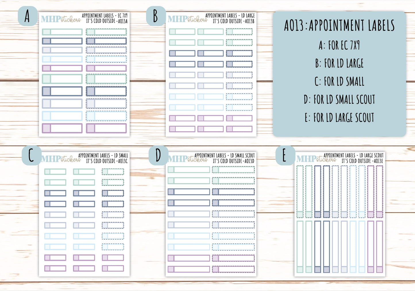 Basic Labels & Habit Trackers. ADD-Ons for Monthly Kits "It's cold Outside" || AOICO