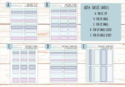 Basic Labels & Habit Trackers. ADD-Ons for Monthly Kits "It's cold Outside" || AOICO