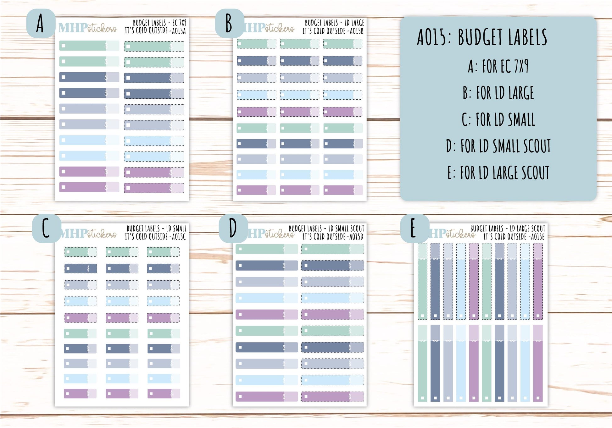 Basic Labels & Habit Trackers. ADD-Ons for Monthly Kits "It's cold Outside" || AOICO