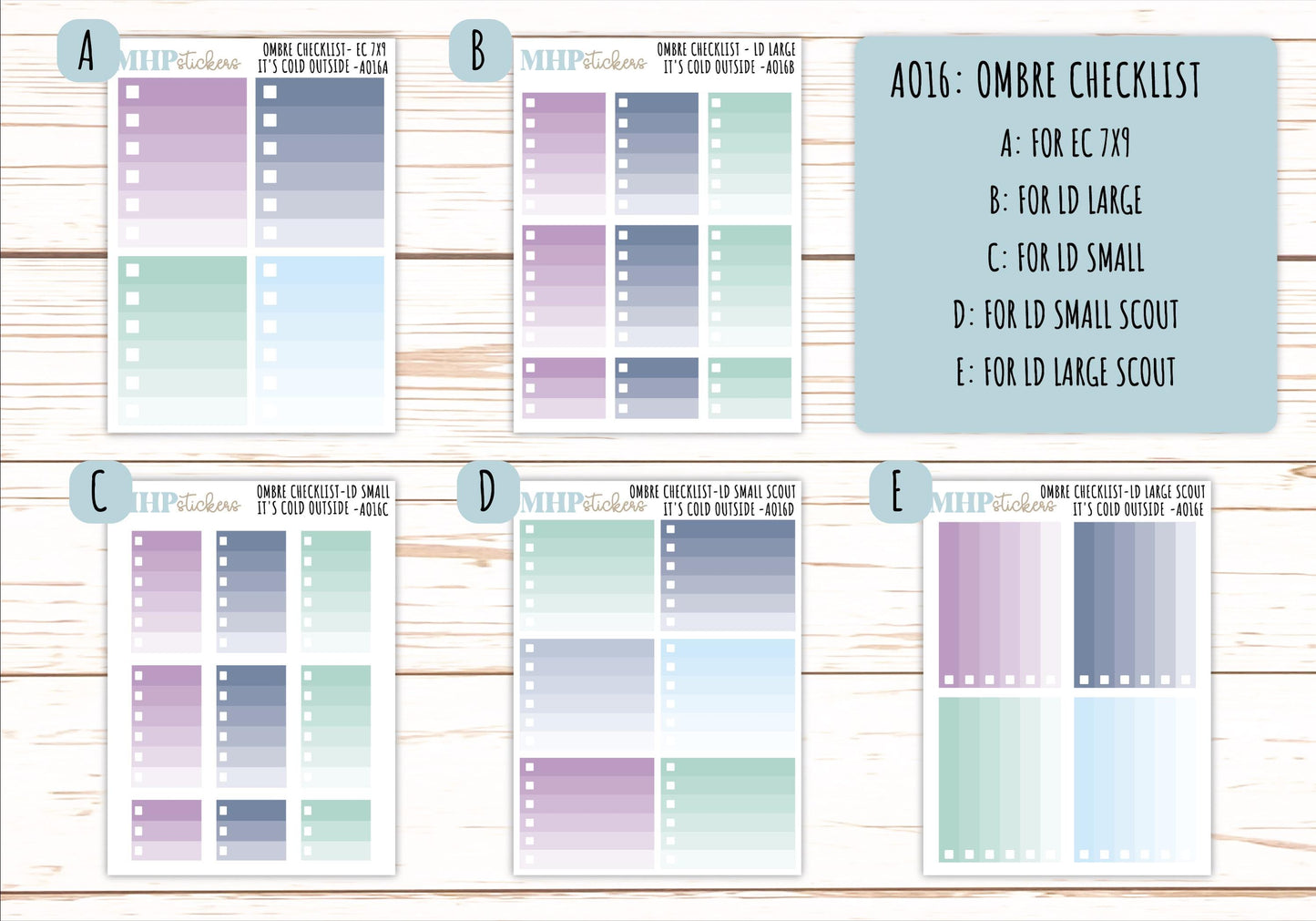 Basic Labels & Habit Trackers. ADD-Ons for Monthly Kits "It's cold Outside" || AOICO