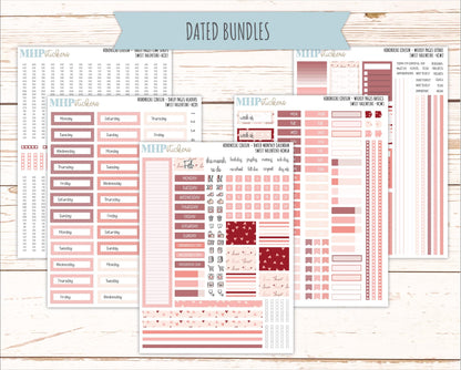 FEBRUARY 2026 Stickers for Hobonichi Cousin. A5 Planners "Sweet Valentine" || HC