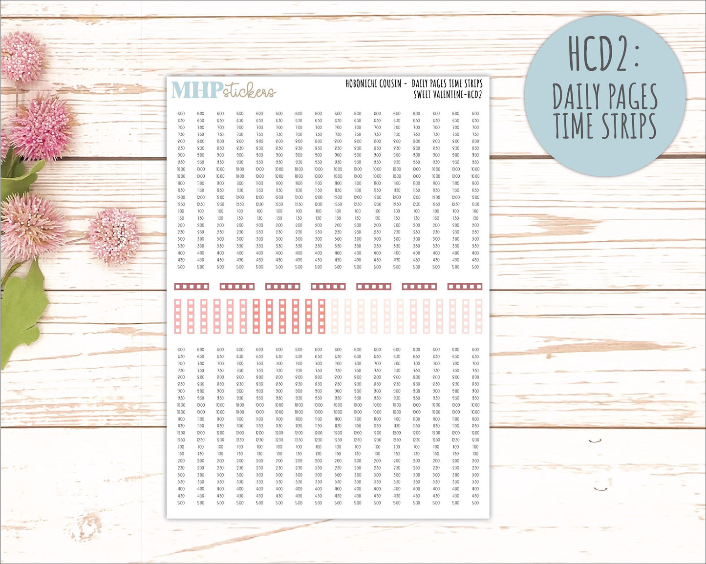 FEBRUARY 2026 Stickers for Hobonichi Cousin. A5 Planners "Sweet Valentine" || HC