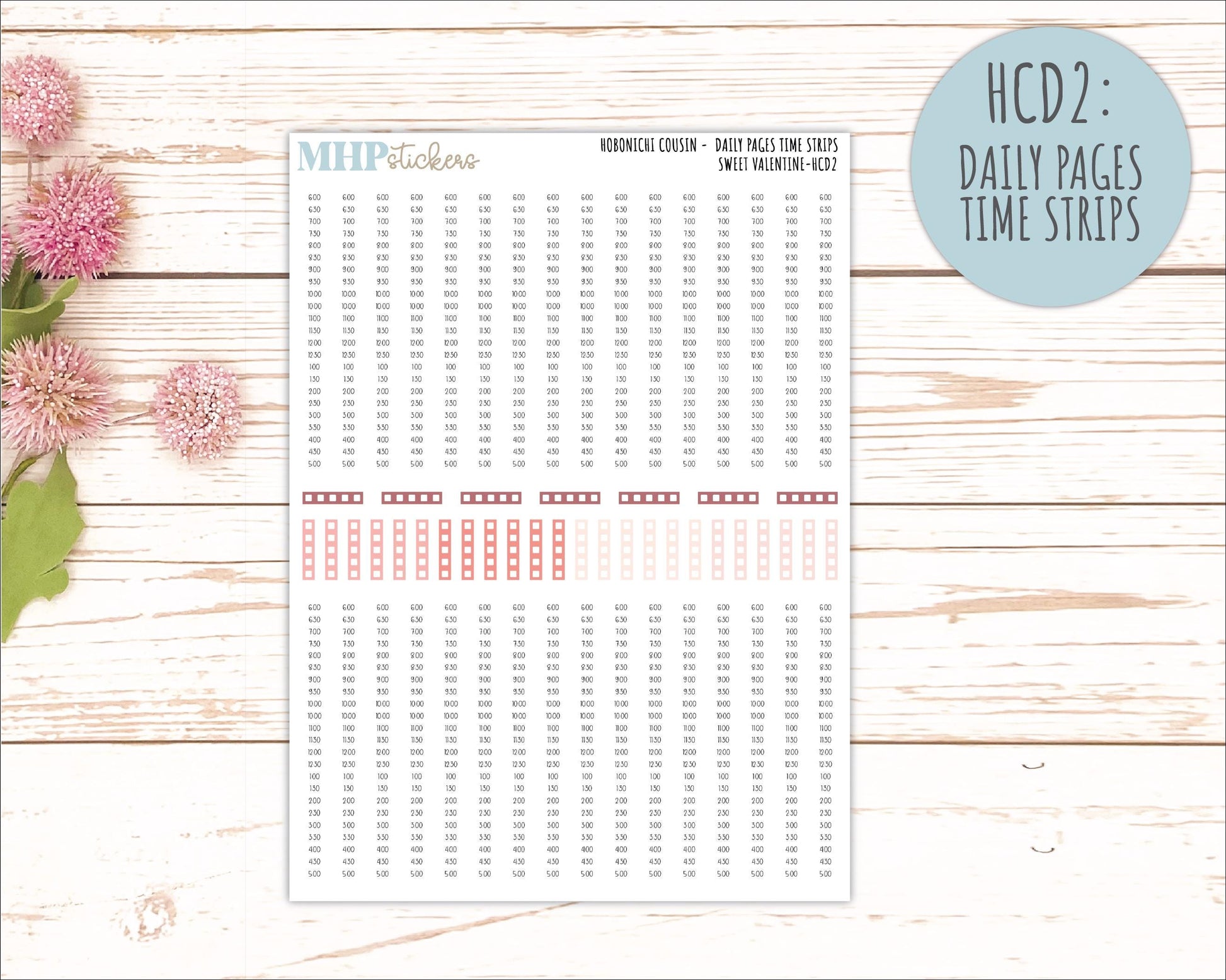 FEBRUARY 2026 Stickers for Hobonichi Cousin. A5 Planners "Sweet Valentine" || HC