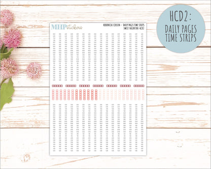 FEBRUARY 2026 Stickers for Hobonichi Cousin. A5 Planners "Sweet Valentine" || HC