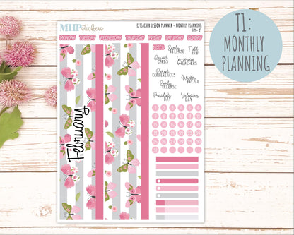 FEBRUARY Stickers for EC Teacher Lesson Planner. 2025 Collection "Fly" || ECT