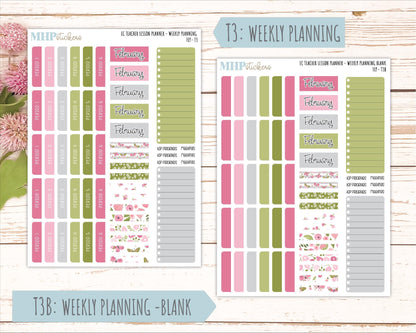 FEBRUARY Stickers for EC Teacher Lesson Planner. 2025 Collection "Fly" || ECT