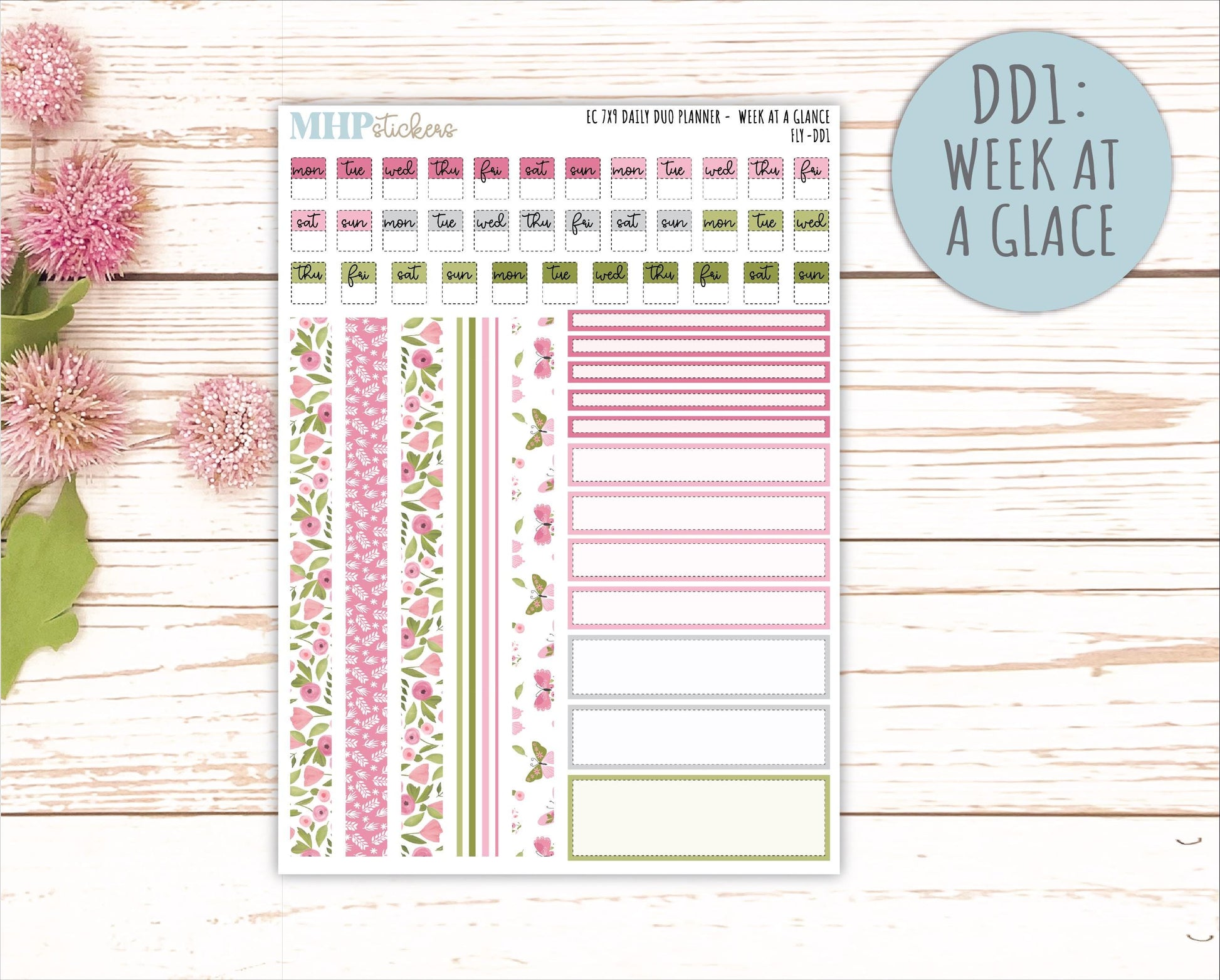 FEBRUARY Daily Duo Sticker Kit for 7x9 Erin Condren Planners. 2026 Collection "Fly" || ECDD