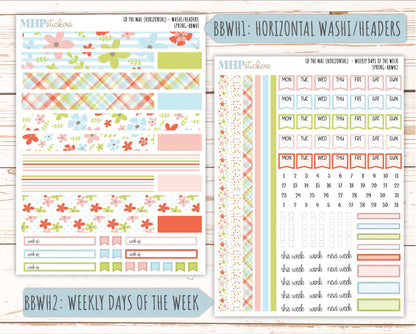 MARCH 2026 Stickers for the Mae & Kristy Laurel Denise Planners (Book Bound Planner) "Spring" || BB