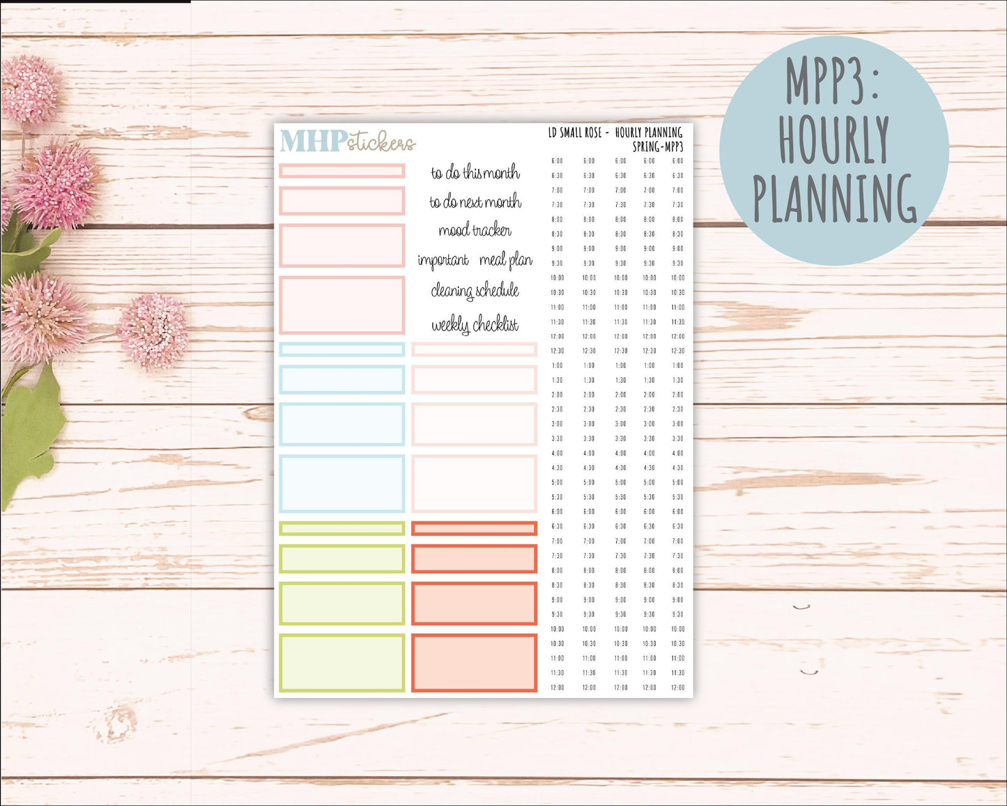 MARCH 2026 Stickers for The Small Rose Laurel Denise Planner (Formerly Mini Project Planner) "Spring" || MPP