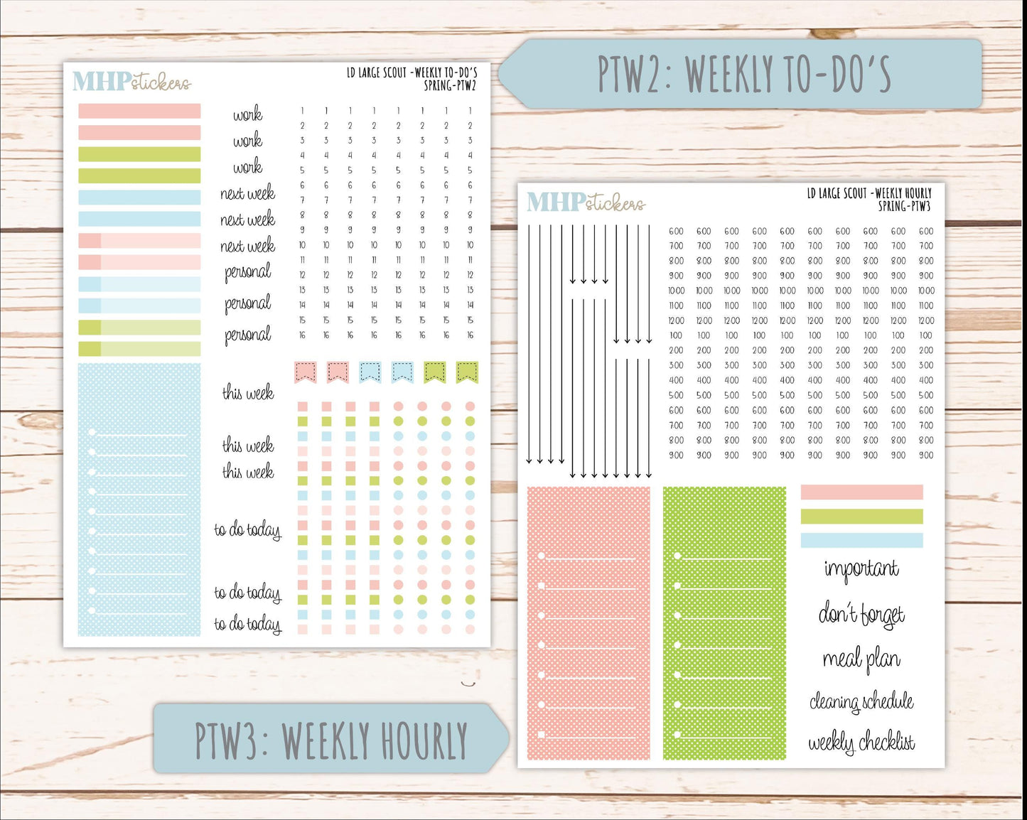 MARCH 2026 Stickers for the Large Scout Planner (formerly Portrait Planner). For Laurel Denise Planners "Spring" ||PT