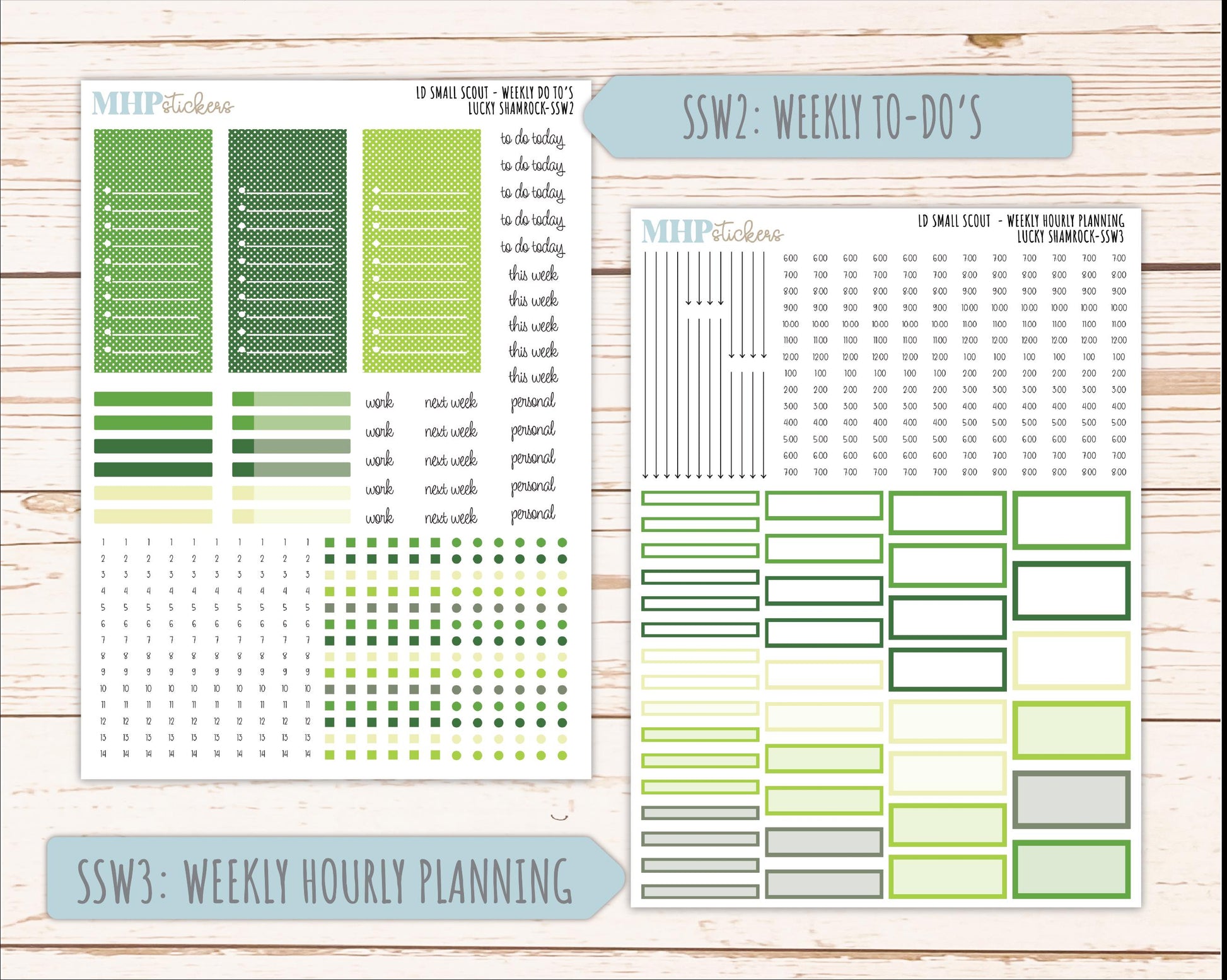 MARCH 2026 Stickers for the Small Scout Planner. For Laurel Denise Planners. "Lucky Shamrock" ||SS