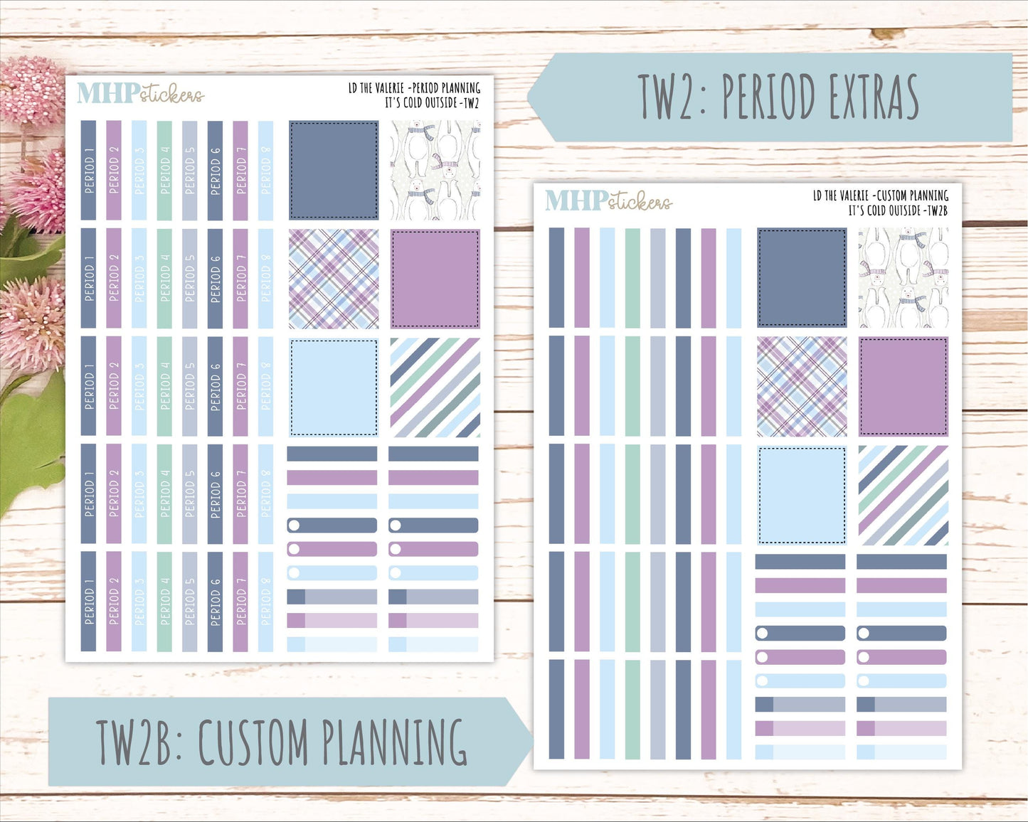 JANUARY Stickers for The Valerie Laurel Denise Planner (Formerly Teacher Planner) "It's Cold Outside" || TC