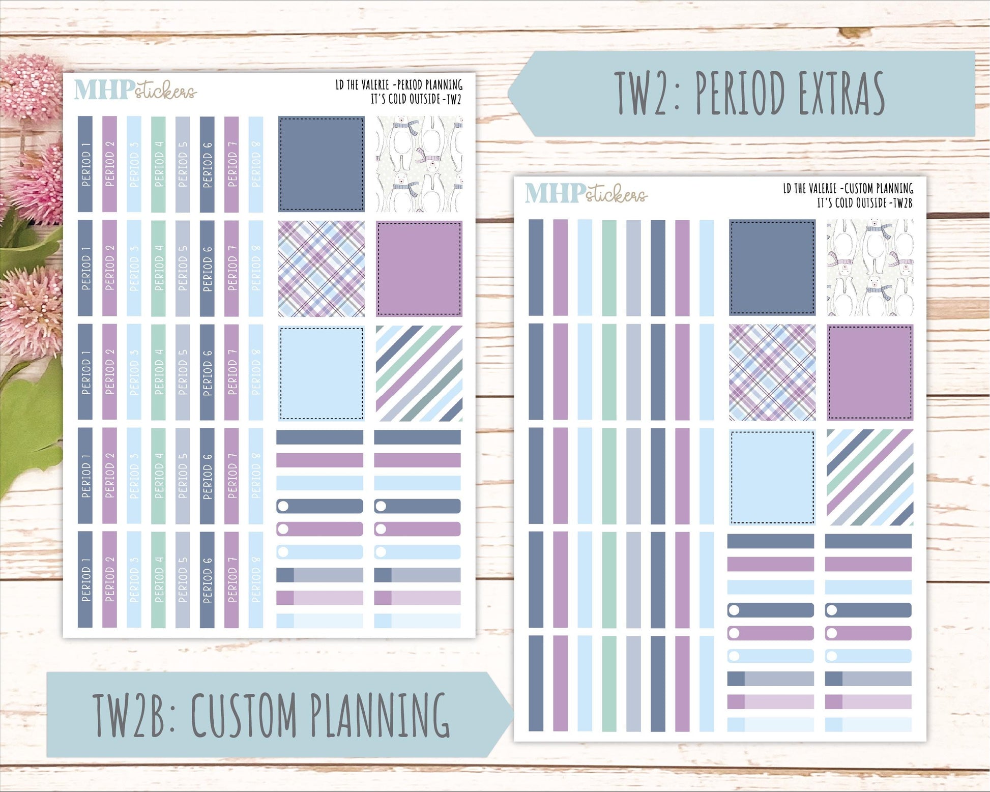 JANUARY Stickers for The Valerie Laurel Denise Planner (Formerly Teacher Planner) "It's Cold Outside" || TC
