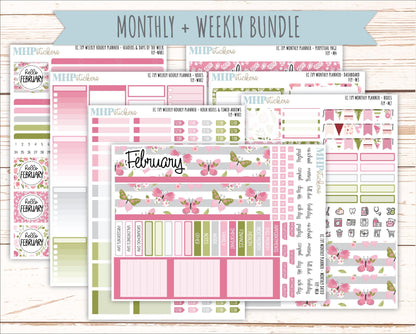 FEBRUARY Weekly Hourly Planning Kits for 7x9 Erin Condren Planners. 2026 Collection "Fly" || ECWHR