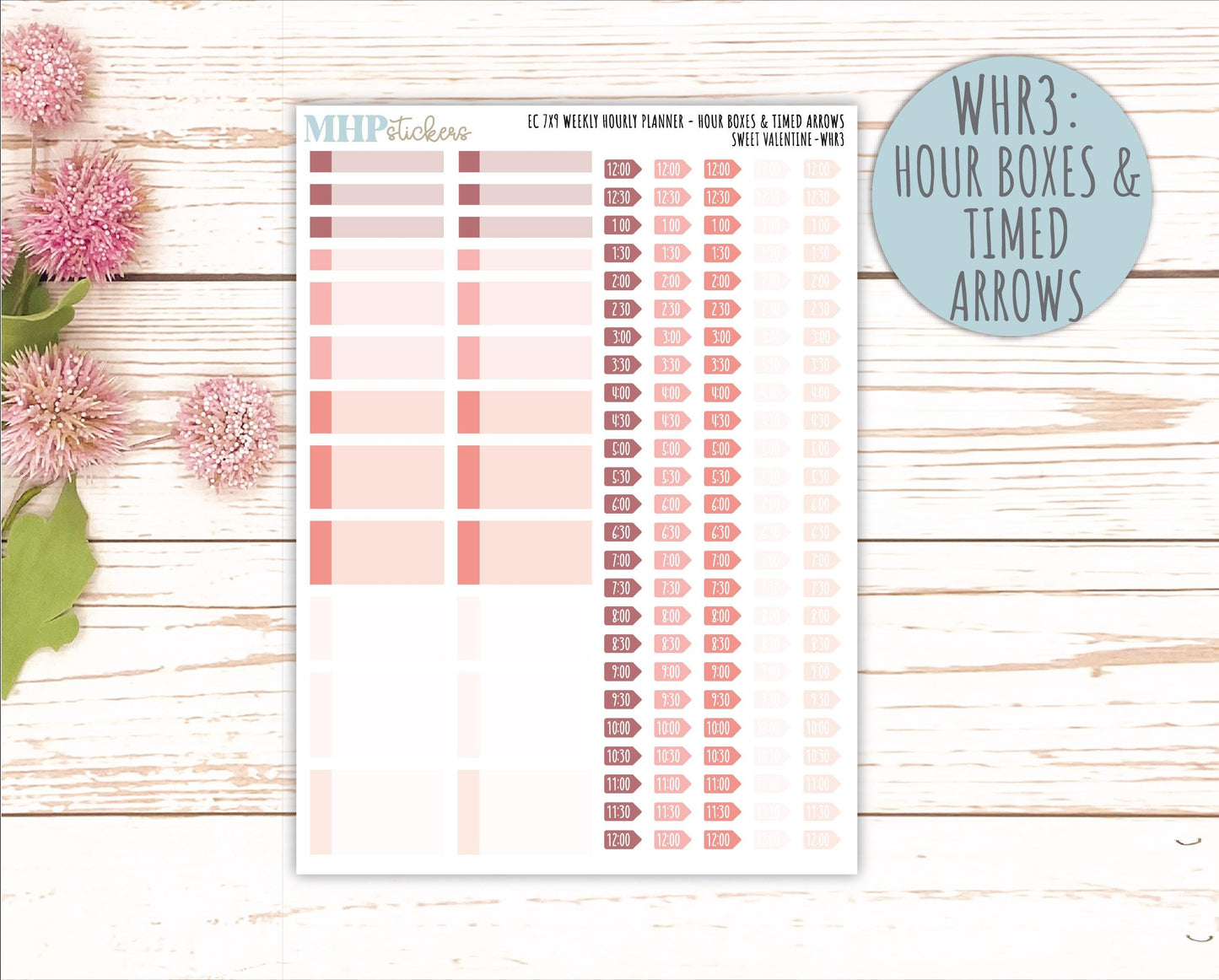 FEBRUARY Weekly Hourly Planning Kits for 7x9 Erin Condren Planners. 2026 Collection "Sweet Valentine" || ECWHR