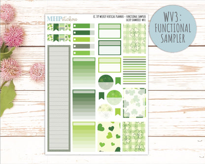 MARCH Weekly Vertical Kits for 7x9 Erin Condren Planners. 2026 Collection "Lucky Shamrock" || ECWV