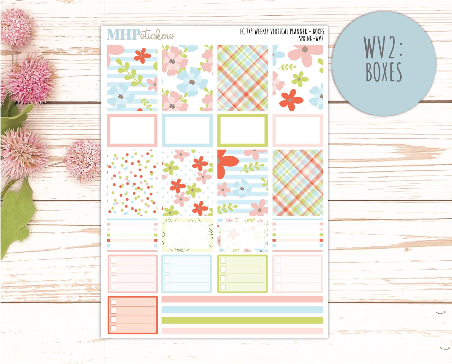 MARCH Weekly Vertical Kits for 7x9 Erin Condren Planners. 2026 Collection "Spring" || ECWV