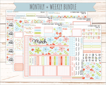 MARCH Weekly Vertical Kits for 7x9 Erin Condren Planners. 2026 Collection "Spring" || ECWV