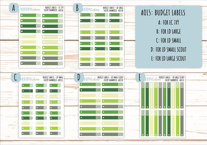 Basic Labels & Habit Trackers. ADD-On's for Monthly Kits "Lucky Shamrock" ||AOBL