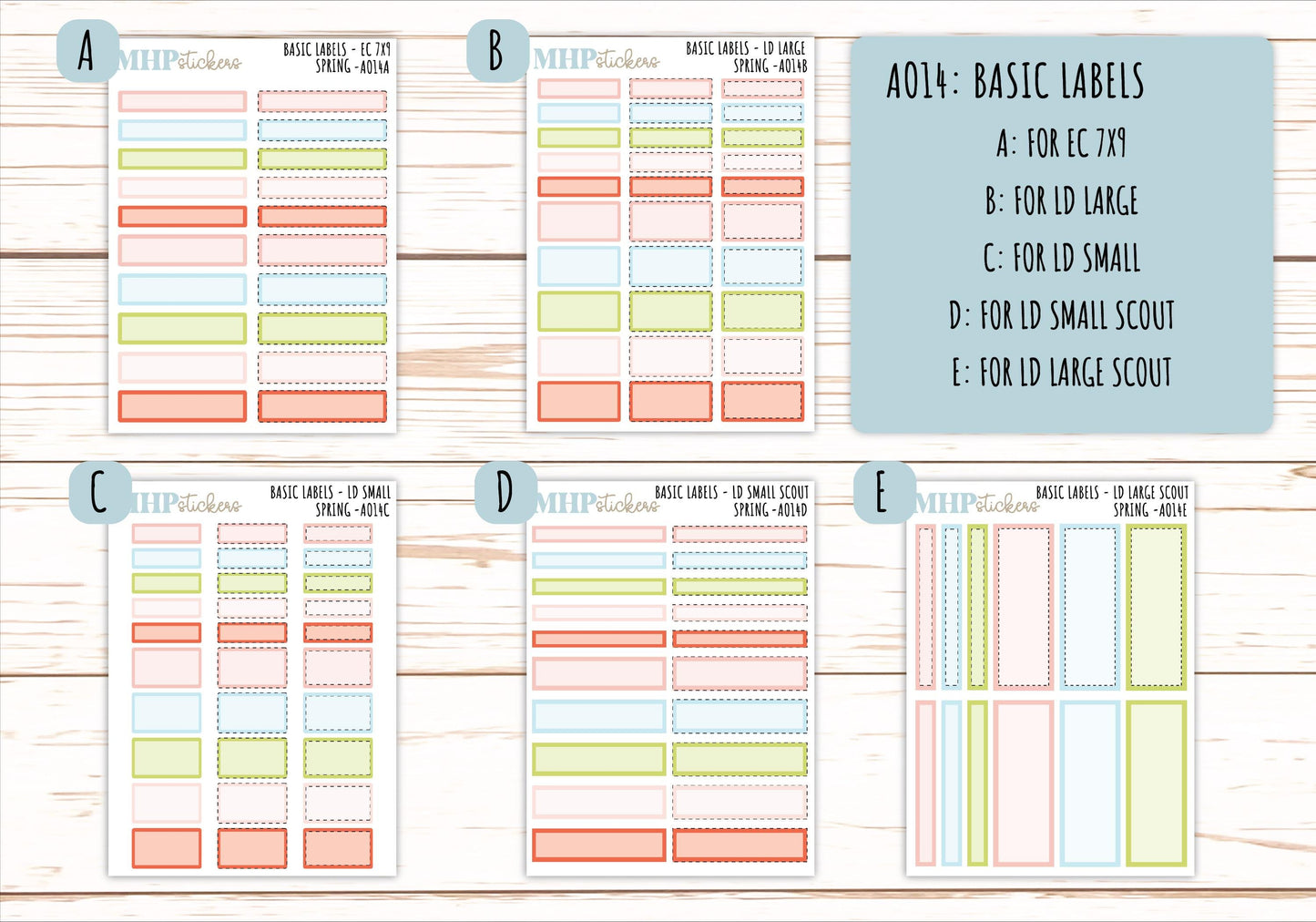 Basic Labels & Habit Trackers. ADD-On's for Monthly Kits "Spring" || AOBL