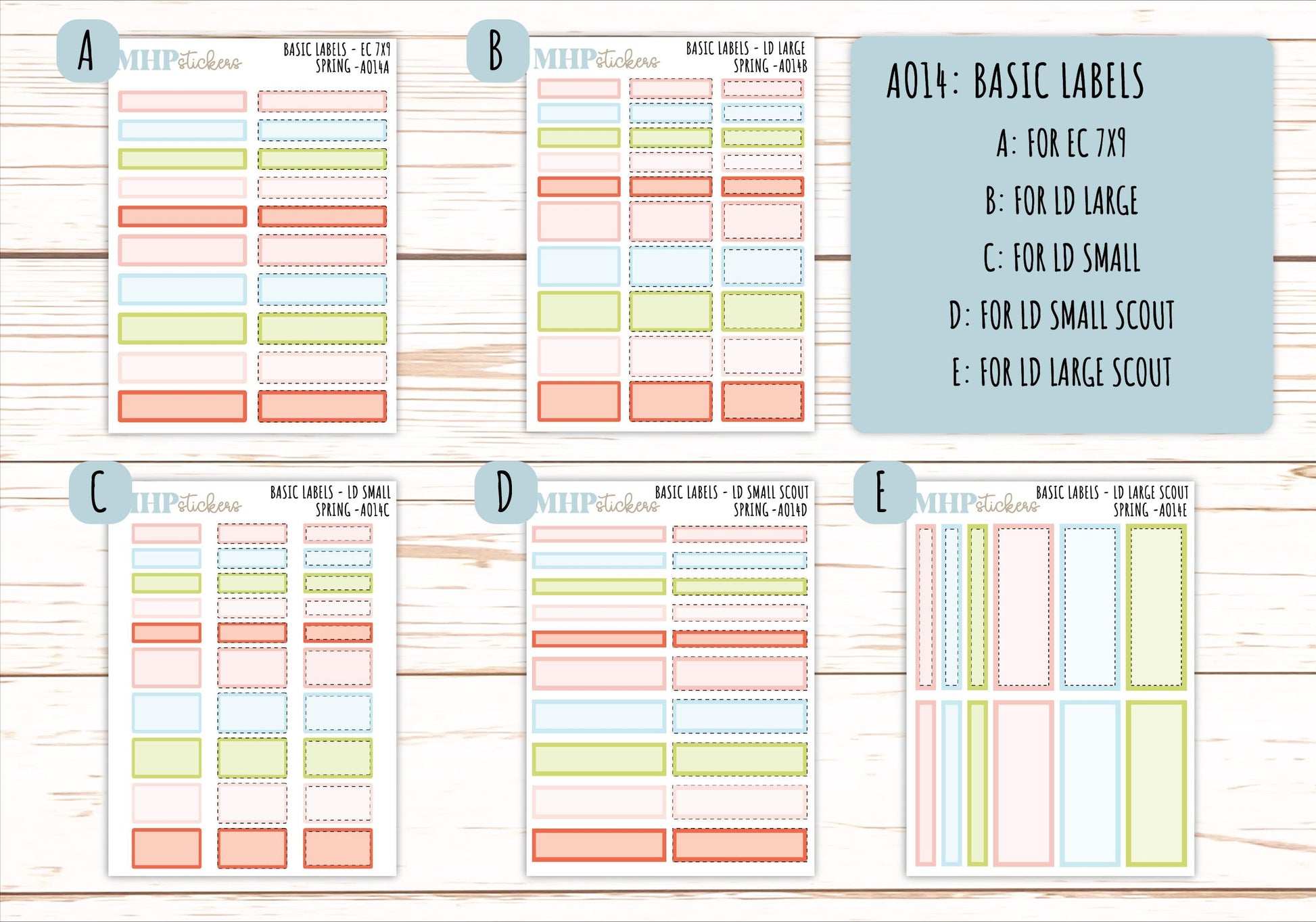 Basic Labels & Habit Trackers. ADD-On's for Monthly Kits "Spring" || AOBL