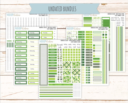 MARCH 2026 Stickers for Hobonichi Cousin. A5 Planners "Lucky Shamrock" || HC