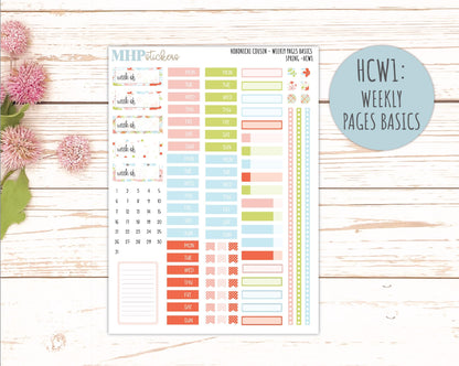 MARCH 2026 Stickers for Hobonichi Cousin. A5 Planners "Spring" || HC