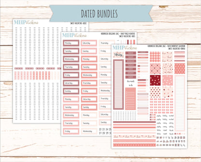 FEBRUARY 2026 Stickers for Hobonichi Techo Original. A6 Planners "Sweet Valentine" || HO