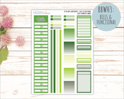 MARCH 2026 Stickers for the Mae & Kristy Laurel Denise Planners (Book Bound Planner) "Lucky Shamrock" || BB